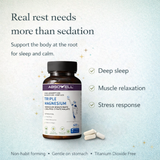 Triple Magnesium Complex for Sleep, Calm & Muscle Recovery | Magnesium Glycinate, Citrate & Malate | Absowell Absowell