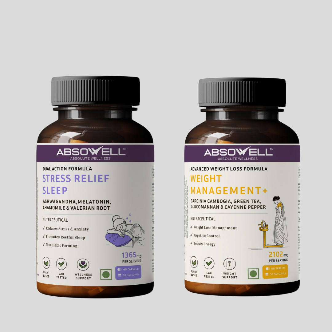 Weight & Rest Essentials Daily support for metabolism, stress, and better sleep. Absowell