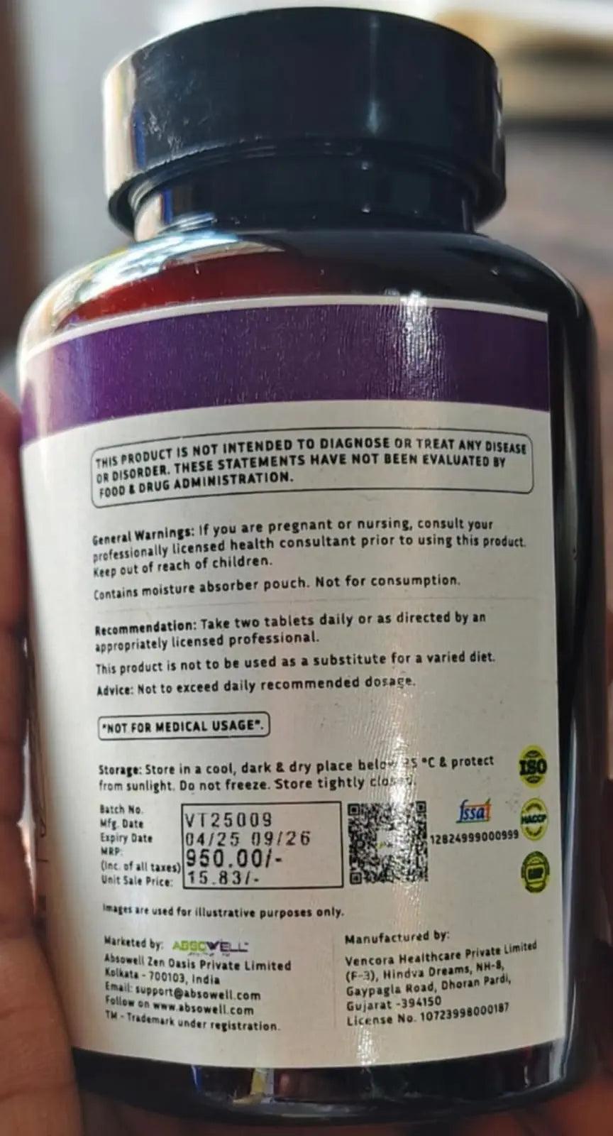 Absowell Weight Management Capsules – Garcinia Cambogia, Green Tea, Glucomannan & More | 100% Plant-Based Formula for Fat Burn, Appetite Control & Metabolism Boost Absowell