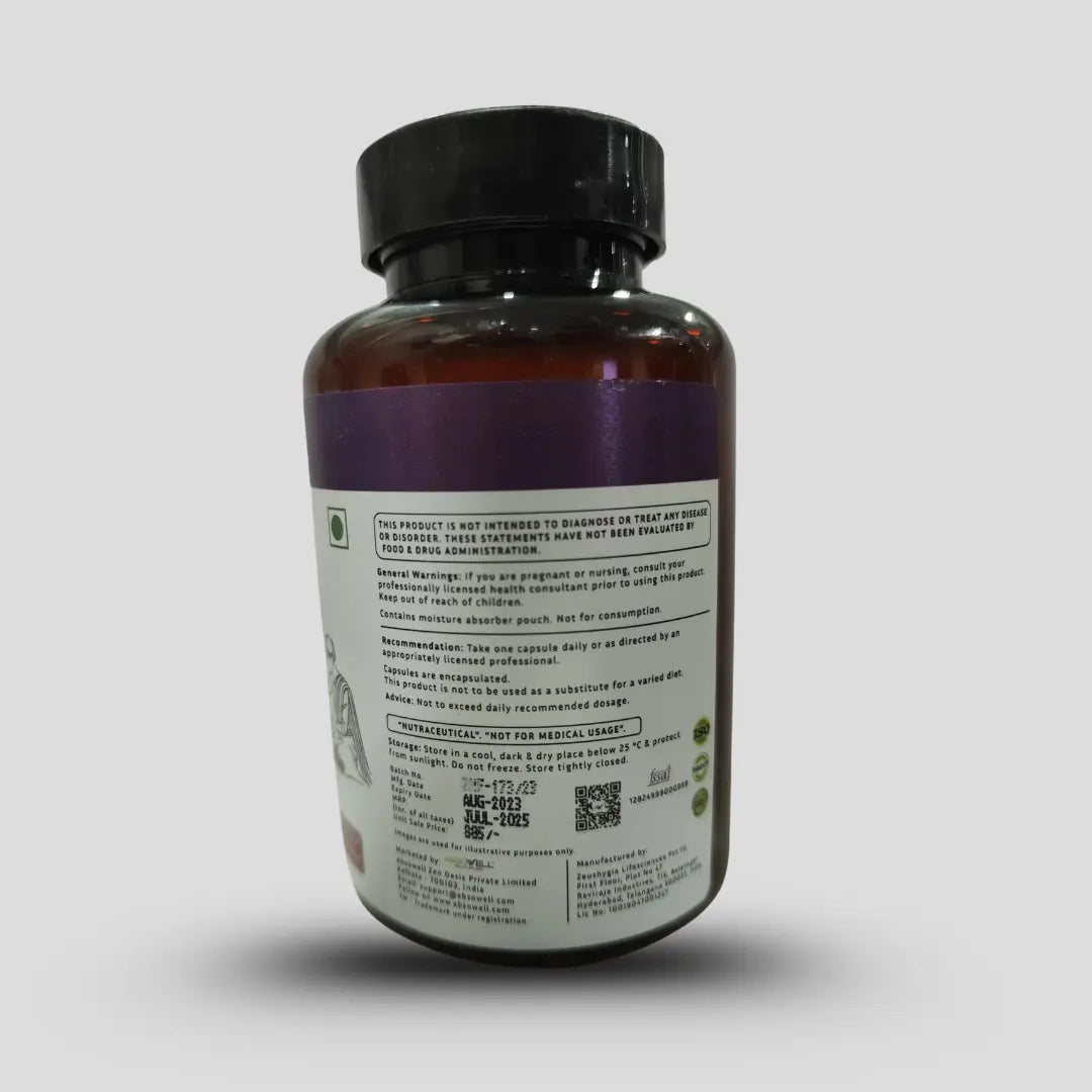 Pomegranate Extract | Fast acting Technology | 60 Plant Based Capsules | Antioxidant Capsule |Heart Health Supplement | Immune Booster| Glowing Skin Supplement Absowell