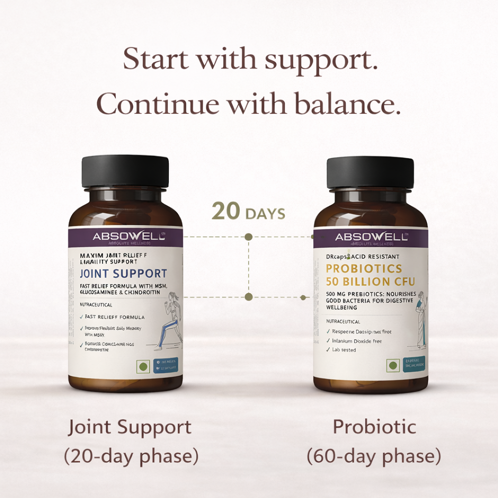 Absowell Movement + Recovery System| Joint Support + Gut Balance |2-Phase System Absowell