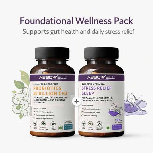 Foundational Wellness Pack : Probiotics + Stress & Sleep Absowell