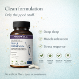 Triple Magnesium Complex for Sleep, Calm & Muscle Recovery | Magnesium Glycinate, Citrate & Malate | Absowell Absowell