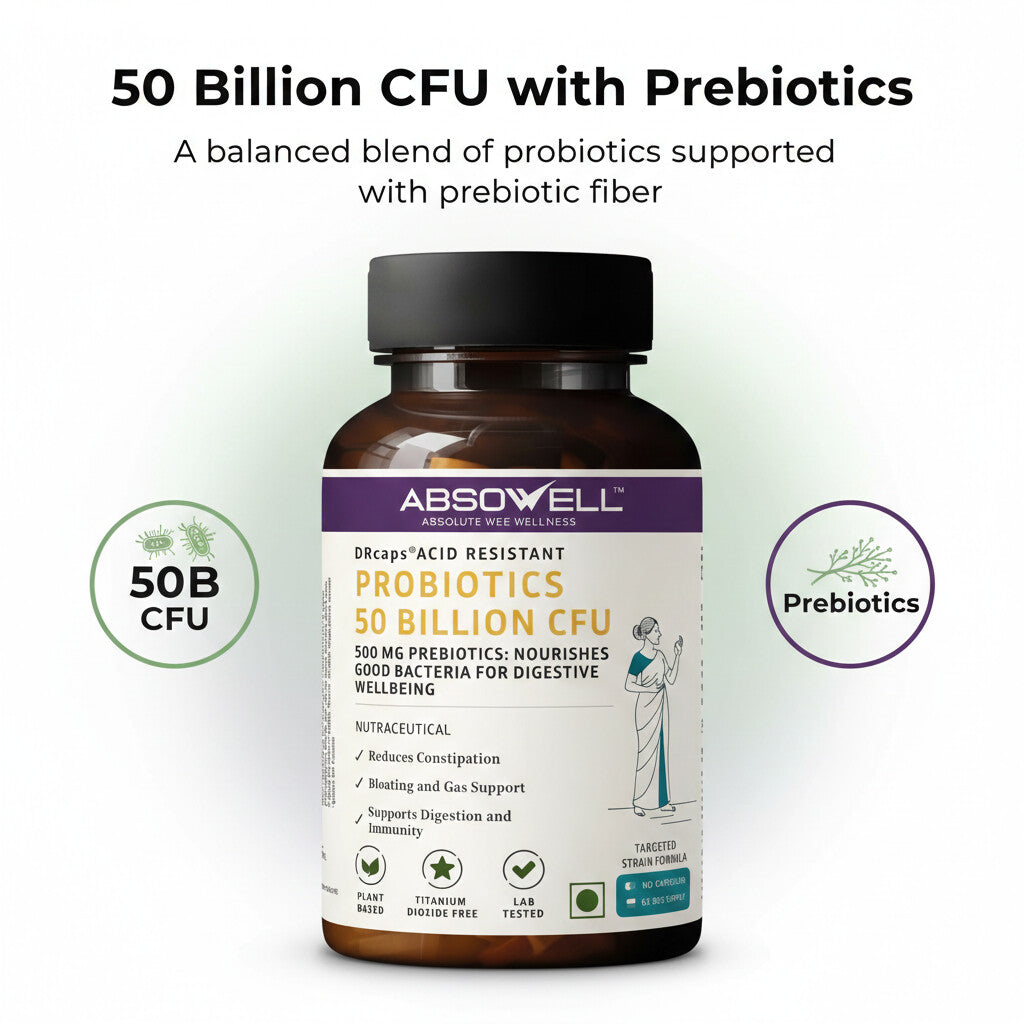 Probiotic - 50 Billion CFU with Prebiotics Absowell
