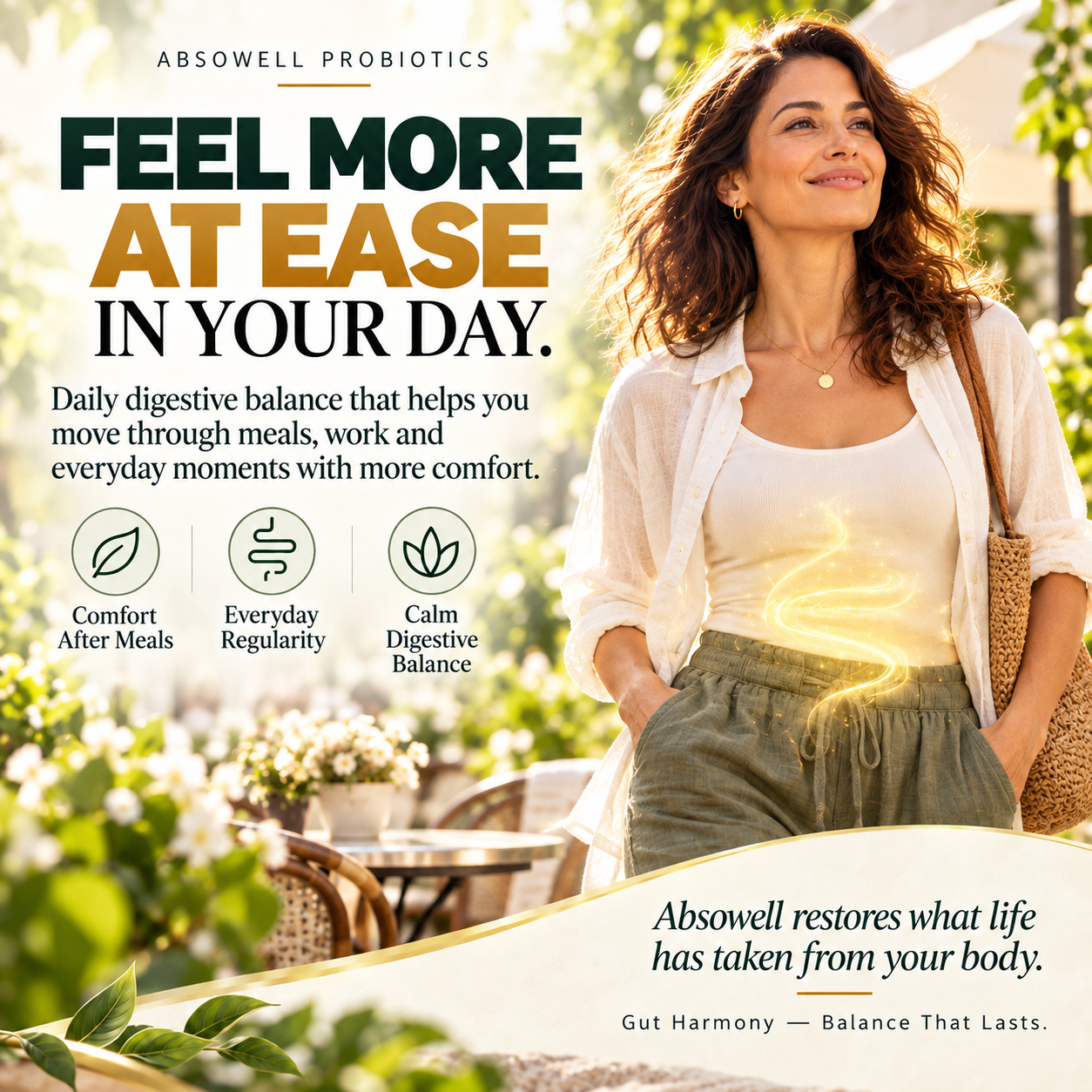 Probiotics + Prebiotics -50 Billion CFU | Absowell Gut Harmony Absowell