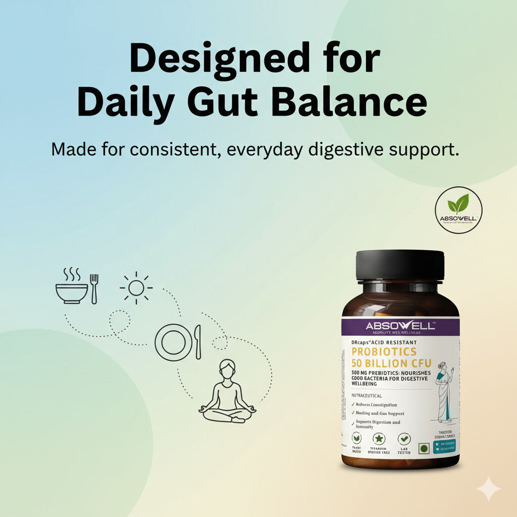 Probiotic - 50 Billion CFU with Prebiotics Absowell