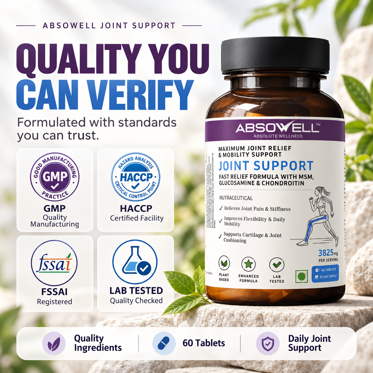 Absowell Joint Support | Daily Support for Stiffness, Flexibility & Easier Movement Absowell