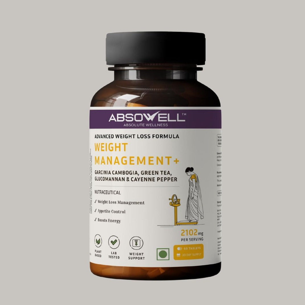 Absowell Weight Management – Natural Fat Metabolism Support, With Garcinia Cambogia & Green Tea Extract Absowell